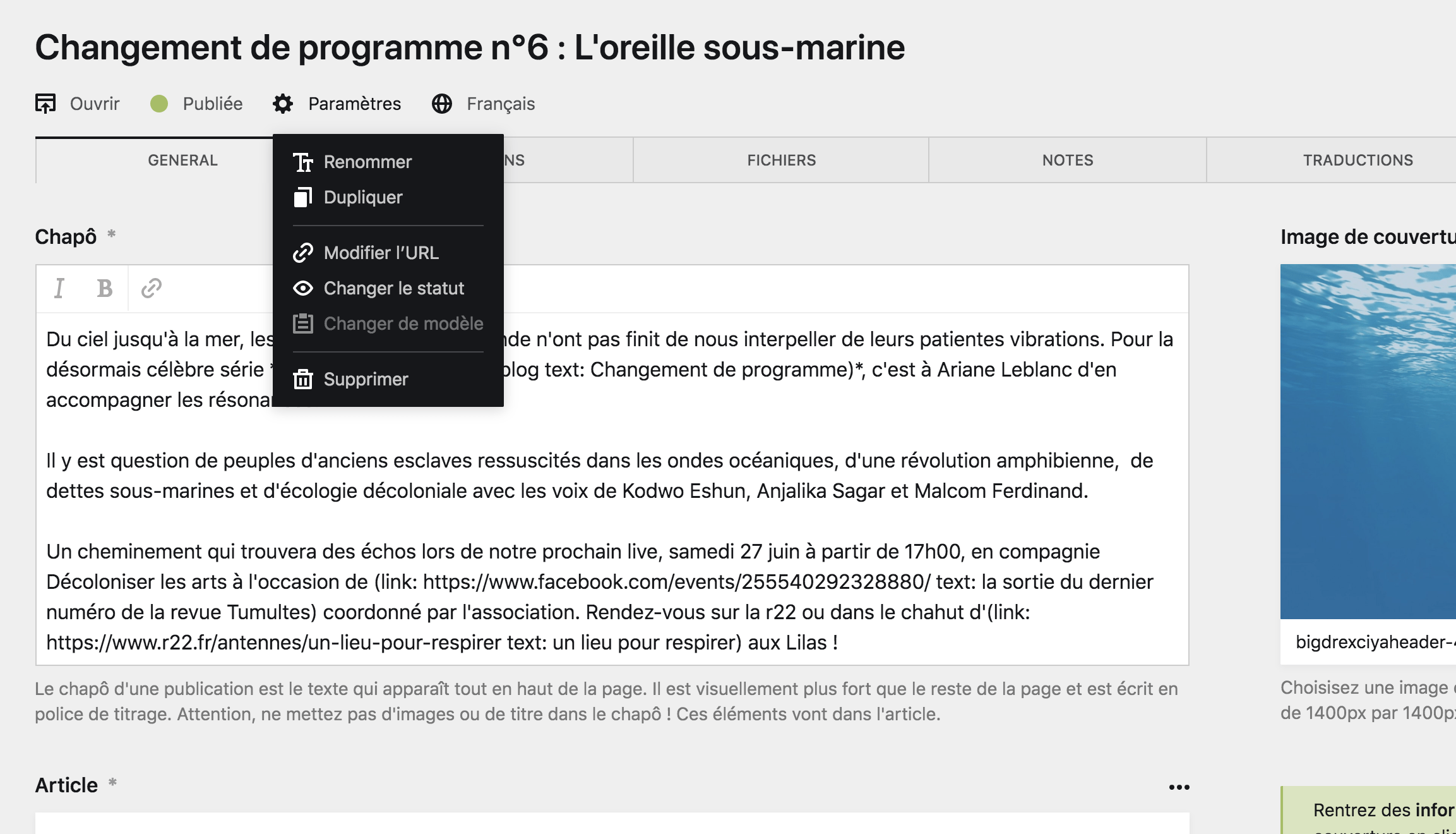 Barre d&rsquo;outils